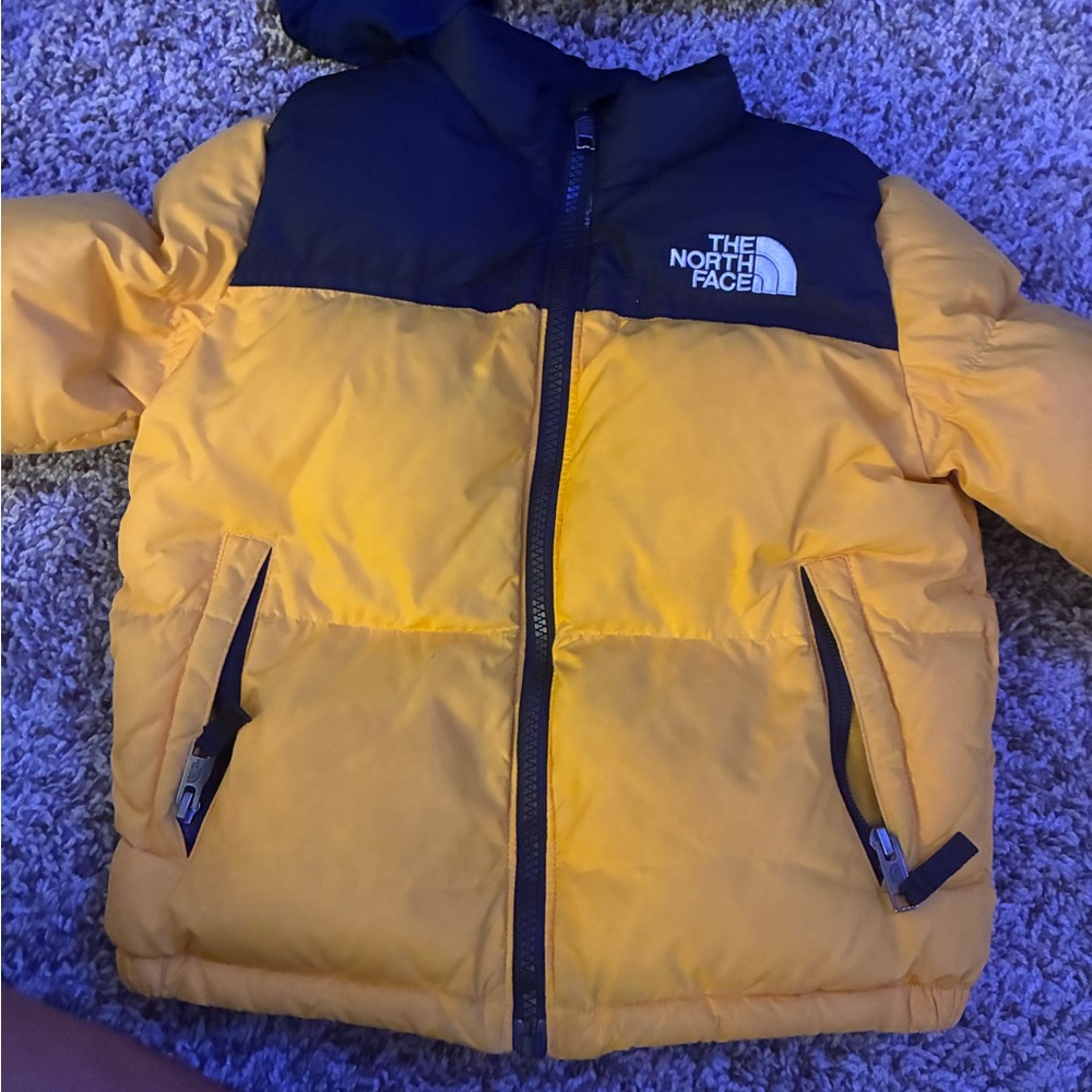 The North Face Kids Puffer Jacket in Yellow and Black